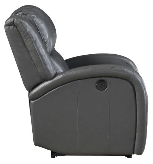 Homelegance® Foxcroft Gray Power Reclining Chair-3