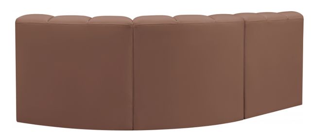 Meridian Furniture Arc 3-Piece Cognac Leather Sectional-3