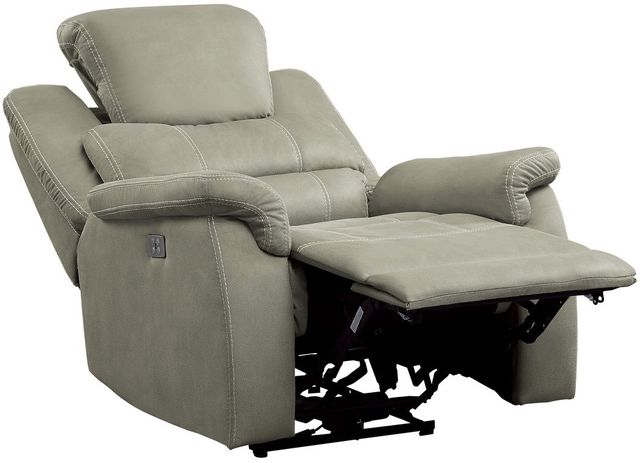 Mazin Furniture Shola Gray Power Reclining Chair with Power Headrest and USB Port-1