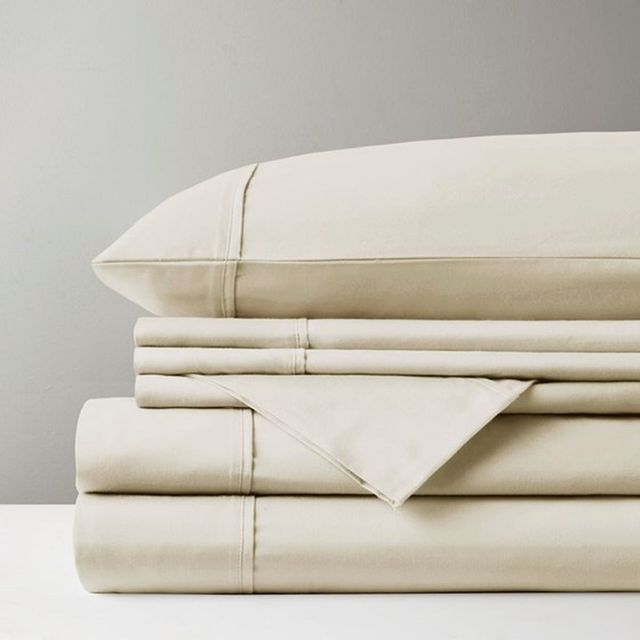 Olliix by Madison Park 6 Piece Ivory King 800 Thread Count Cotton Rich Sateen Sheet Set-3