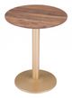 Zuo® Alto Brown Bistro Table with Gold Base-2