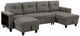 Homelegance® Robinson 4-Piece Gray U-Shape Sectional and Chaise-0