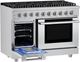 Hauslane HausPro 48" Stainless Steel Pro-Style Gas Range with Stainless Steel Knobs-4