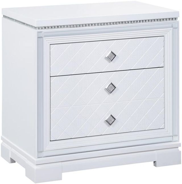 Coaster® Eleanor 4-Piece White Upholstered Bedroom Set-3