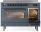 Ilve® Nostalgie II Series 48" Blue Grey Pro Style Induction Range-4