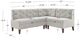 Powell® Auden Light Gray Nook Corner Bench-1