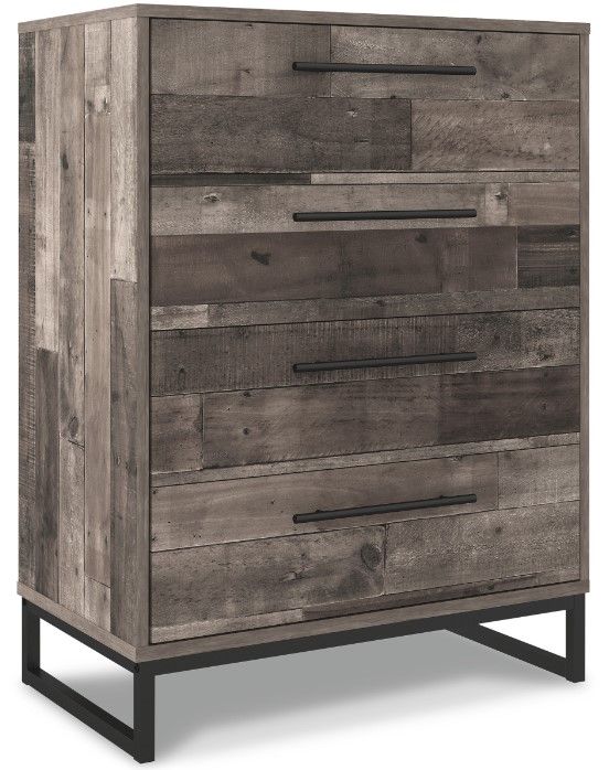 Signature Design by Ashley® Neilsville 3-Piece Multi Gray Queen Platform Bed Set-3