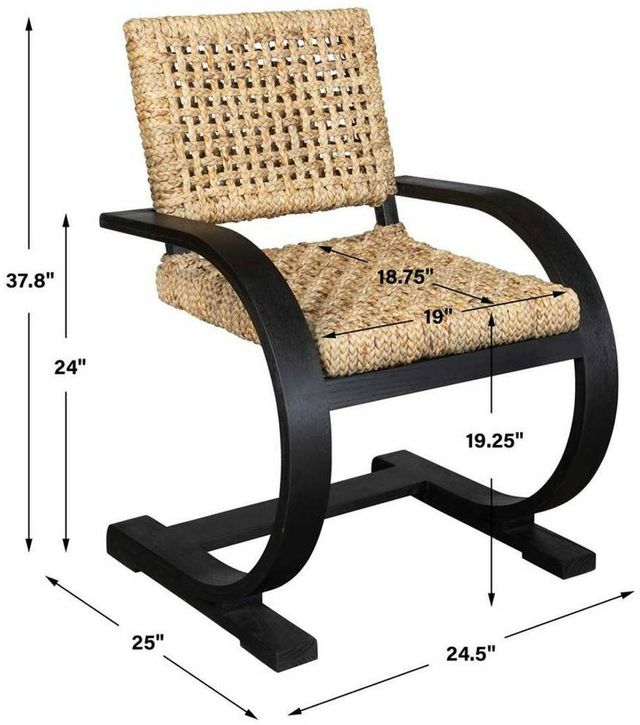 Uttermost® Rehema Black Dining Chair-2