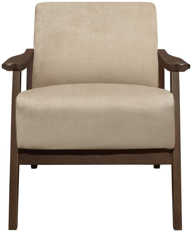 Mazin Furniture Carlson Light Brown Upholstered Accent Chair-1