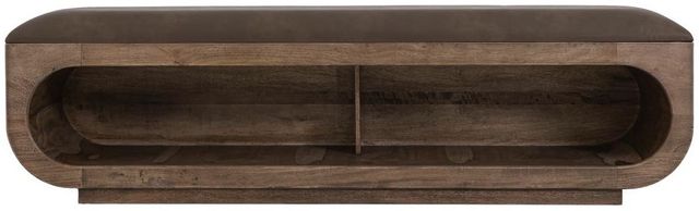 International Furniture Direct Balam Stained Brown Bench-3