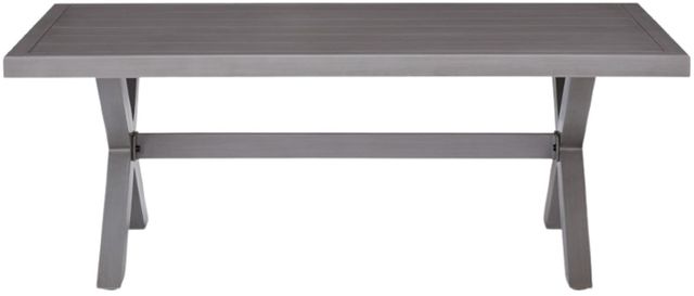 Signature Design by Ashley® Dillon Beach Gray Wooden Outdoor Cocktail Table-2