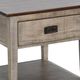 Sunny Designs™ Homestead Hills Tobacco Leaf End Table with Alpine Gray Base-3