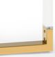Chelsea House Moravian Small Glass Top Side Table with Clear/Polished Brass Frame-1