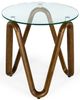 VIG Furniture Modrest Lassen Clear/Walnut End Table-0