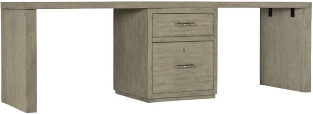 Hooker® Furniture Linville Falls Mink 96" Desk with Center Small File-0