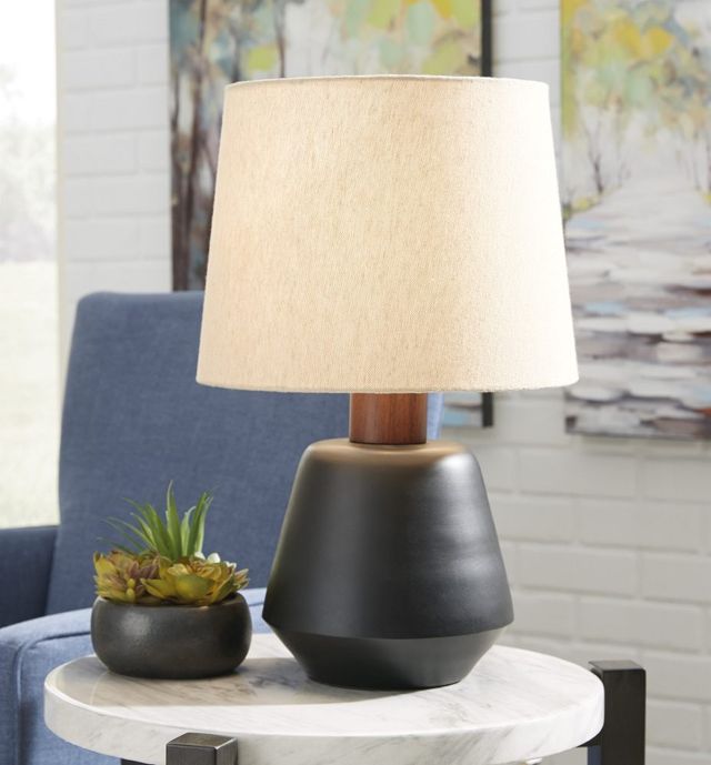 Signature Design by Ashley® Ancel Black/Brown Metal Table Lamp-2