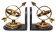 A & B Home 2-Piece Black/Gold Globe Bookends Set-2
