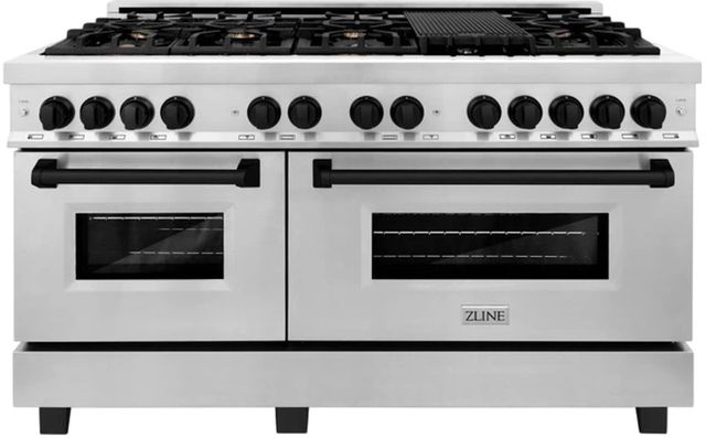 ZLINE Autograph Edition 60" Stainless Steel Pro-Style Dual Fuel Natural Gas Range-0