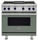 Viking® 7 Series 36" Eucalyptus Pro Style Liquid Propane Gas Range-0