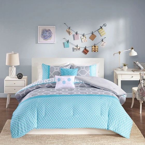 Olliix by Intelligent Design Clara Blue Full/Queen Comforter Set-0