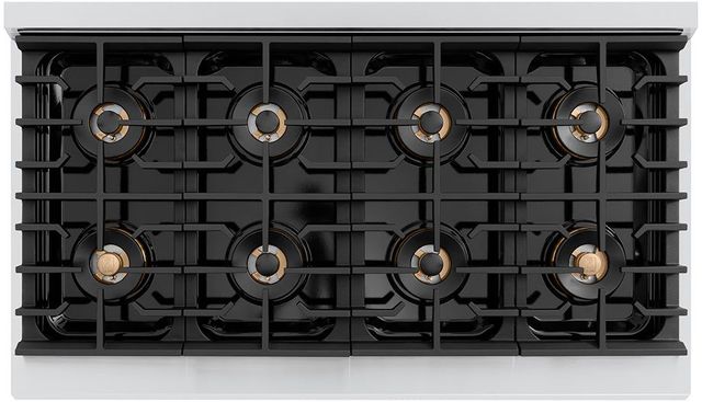 ZLINE Paramount Series 48" Stainless Steel Pro Style Gas Range with White Matte Door-2