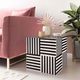TOV Furniture Cube Black/White Side Table-1