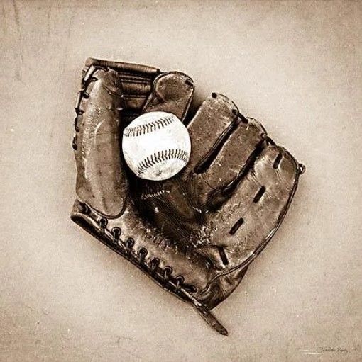 Classy Art Vintage Baseball by Jennifer Rigsby Wall Art-0