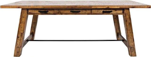 Jofran Inc. Cannon Valley Brown Trestle Dining Table-2