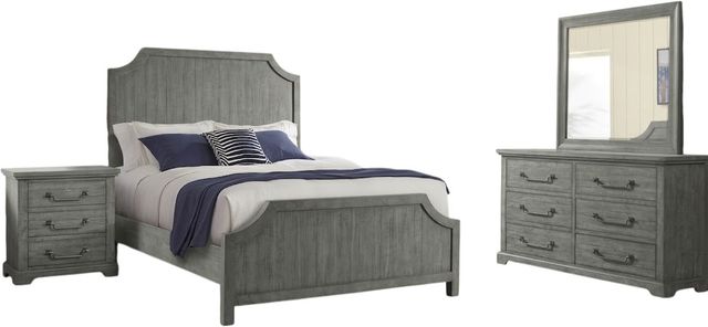 Martin Svensson Beach House 4-Piece Dove Gray Queen Panel Bedroom Set-0
