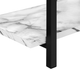 Monarch Specialties Inc. 48"L White Marble Look Console Table with Black Metal Frame-4