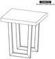 International Furniture Direct Raramuri Stained Dark Chairside Table with Black Base-2