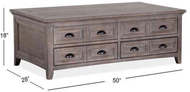 Magnussen Home® Paxton Place Dovetail Gray Lift Top Storage Cocktail Table with Casters-1