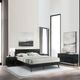 Armen Living Petra 4-Piece Black King Panel Bedroom Set-1