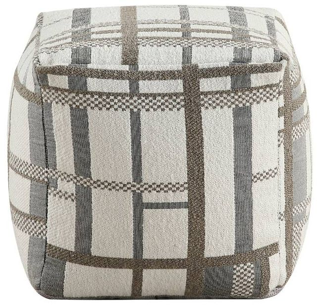 Homelegance® Easley Beige/Brown/Gray Pouf-2