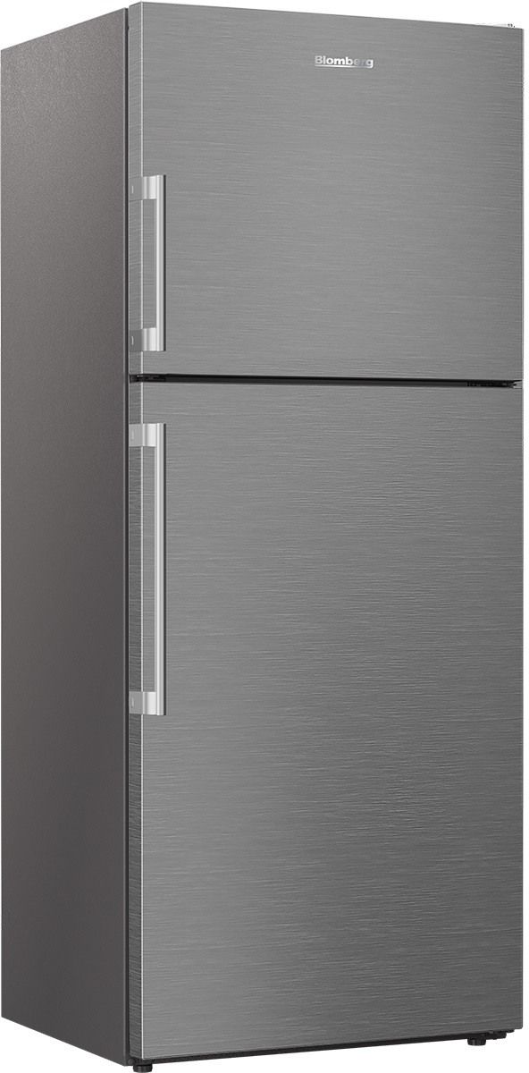 Blomberg® 28 in. 13.5 Cu. Ft. Stainless Steel Counter Depth Top Freezer Refrigerator-1
