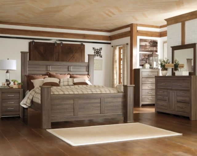 Signature Design by Ashley® Juararo Dark Brown California King Poster Bed-3