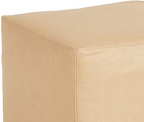 Four Seasons Customizable Leather Slipcovered Cube Ottoman-1