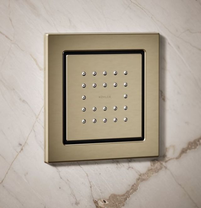 KOHLER® WaterTile® Vibrant Brushed Bronze 2.5 GPM Square 22-Nozzle Single-Function Body Spray-1