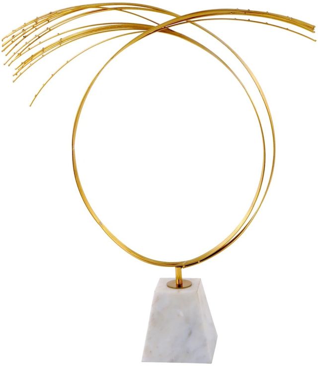 Harp & Finial® Agra Gold/White Large Statue-0