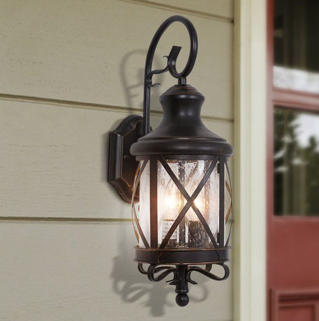 YHD Lorenza Oil Rubbed Bronze 2-Light Incandescent Exterior Lighting-1