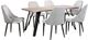 Mazin Furniture Carrie Brown Dining Table with Black Hairpin Metal Legs-3
