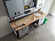 Gladiator® Workbench Hammered Granite 8' Adjustable Height Hardwood Workbench with Black Metal Legs-3