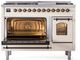 Ilve® Nostalgie II Series 48" Antique White Pro Style Dual Fuel Range-4