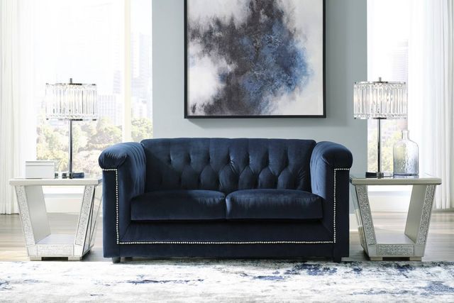 Signature Design by Ashley® Josanna Navy Loveseat-4