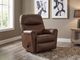 Steward Brown Leather Rocker Recliner-1