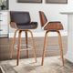 Armen Living Tyler 4-Piece Brown/Walnut Counter Stool Set-1