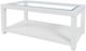 Jofran Inc. Urban Icon Glass Top Coffee Table with White Base-4