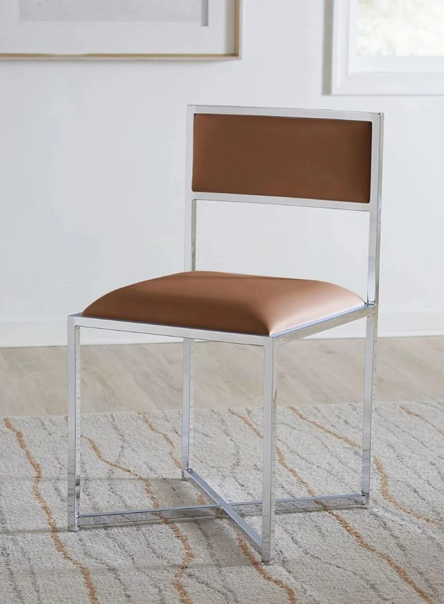 Modus Furniture Amalfi Cognac X-Base Side Chair-1