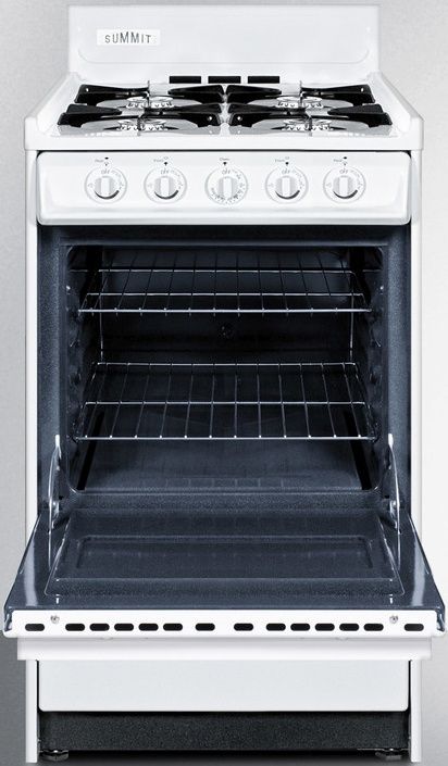 Summit® 20" White Freestanding Propane Gas Range-1