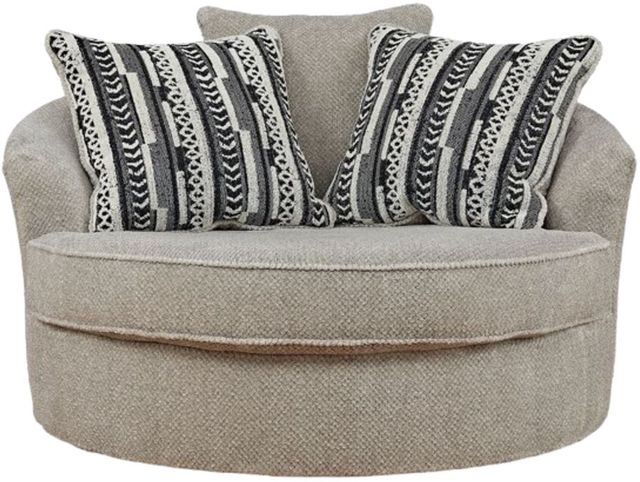 Benchcraft® Calnita Sisal Oversized Swivel Accent Chair-1